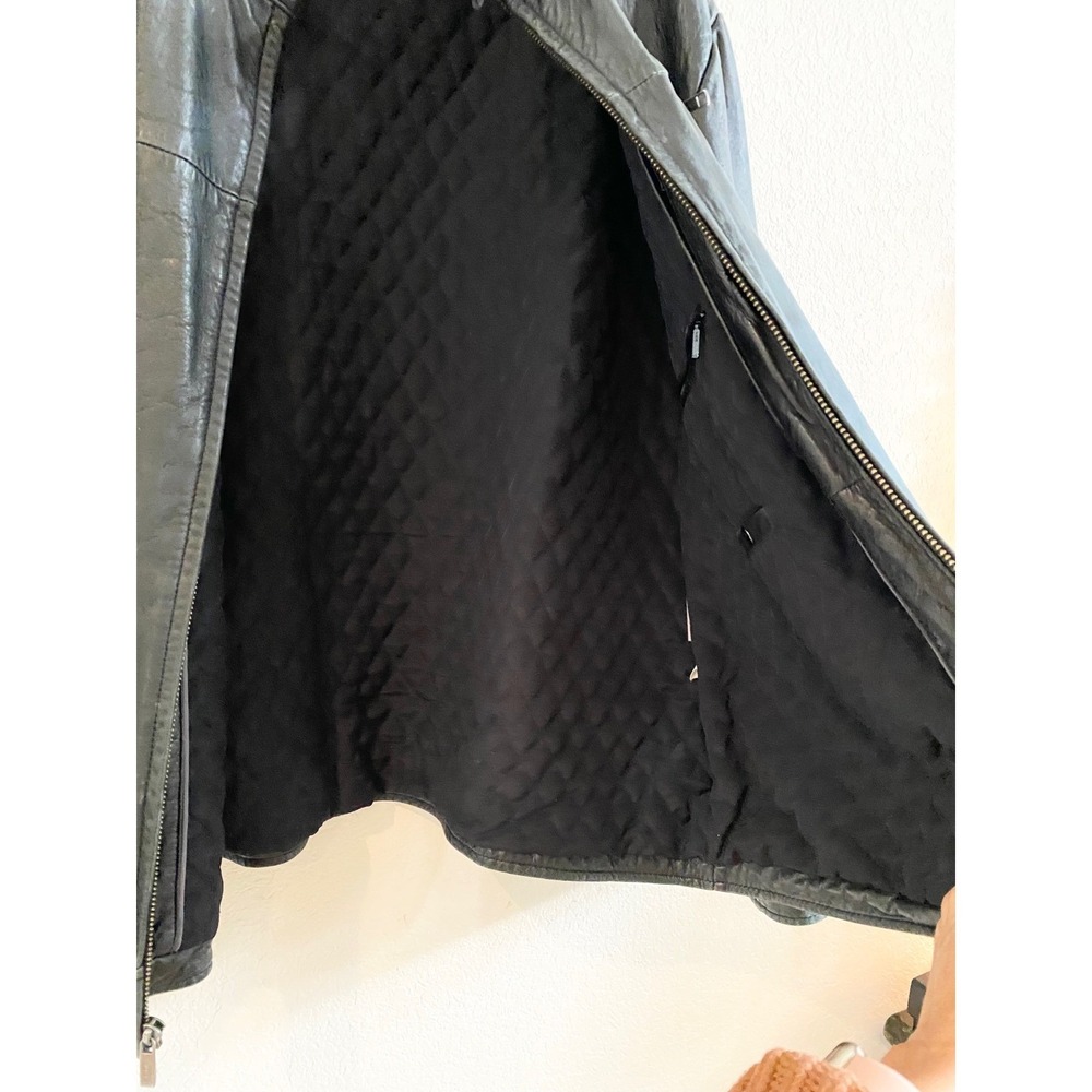 Wilsons Leather M Julian Mens Motorcycle Jacket Black XXL Genuine Leather - Picture 11 of 15